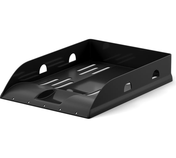 Лоток для бумаг ErichKrause пластиковый Base, Classic, черный 57931