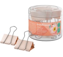 Зажимы ErichKrause для бумаг Цветущая нежность, 32 мм, персиковый 62069