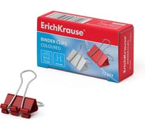 Зажимы ErichKrause для бумаг Классика, 15 мм, ассорти 25088