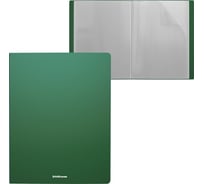 Папка ErichKrause файловая пластиковая текстура Песок Классика, c 20 карманами, A4, зеленый 43068