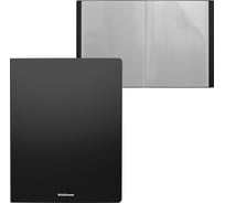 Папка ErichKrause файловая пластиковая текстура Песок Классика, c 20 карманами, A4, черный 43066