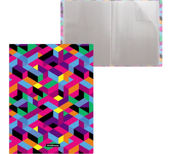 Папка файловая пластиковая ErichKrause Disco Style, c 30 карманами, A4, 4 шт 49330