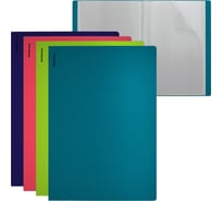 Папка файловая пластиковая ErichKrause Soft Reef, c 20 карманами, A4, ассорти, 4 шт 62962