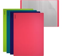 Папка файловая пластиковая ErichKrause Soft Reef, c 40 карманами, A4, ассорти, 4 шт 62963