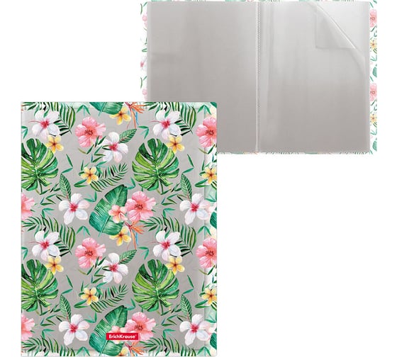 Папка файловая пластиковая ErichKrause Tropical Nature, c 30 карманами, A4, 4 шт 49321 1