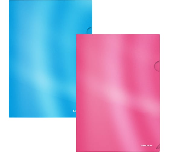 Набор из 4 папок-уголков пластиковых ErichKrause Glossy Bubble Gum, арома, A4, непрозрачный, ассорти 54843 1