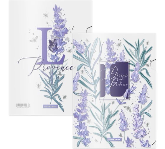 Набор из 4 папок-уголков пластиковых ErichKrause Lavender, A4, ассорти 55106
