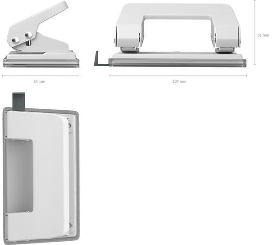 Дырокол ErichKrause Quadro Classic до 10 листов, ассорти (в коробке по 1 шт) 4560