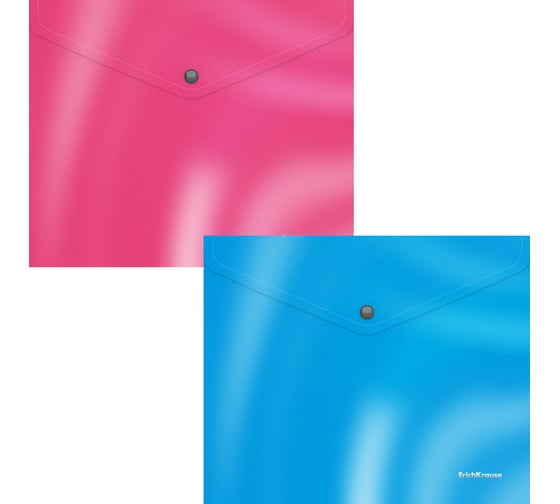 Набор из 4 папок-конвертов пластиковых ErichKrause Glossy Bubble Gum, арома, B5, непрозрачный, ассорти (3 набора в пакете) 54914 1