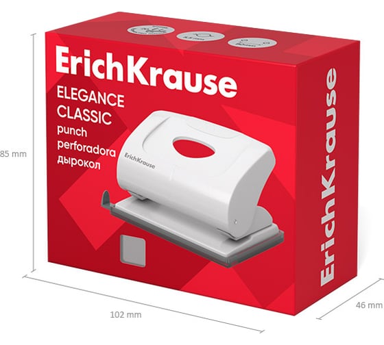 Дырокол ErichKrause Elegance Classic до 20 листов, ассорти, в коробке по 1 шт 15133