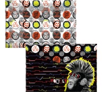 Набор из 4 папок-конвертов на кнопке пластиковых ErichKrause Punky Monkey, A4, ассорти 55181