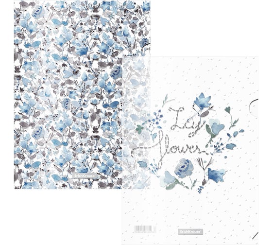 Набор из 4 папок-уголков пластиковых ErichKrause Frozen Beauty, A4, ассорти 54041