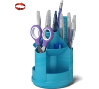 Набор настольный вращающийся пластиковый ErichKrause Mini Desk, Ice Metallic, голубой 55626