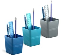 Набор настольный пластиковый ErichKrause Base, Ice Metallic, ассорти из 3 цветов 55694
