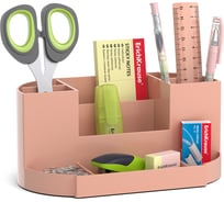 Набор настольный пластиковый ErichKrause Victoria, Powder, персиковый 55655