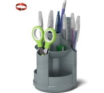 Набор настольный вращающийся пластиковый ErichKrause Mini Desk, Ice Metallic, серебряный 55625