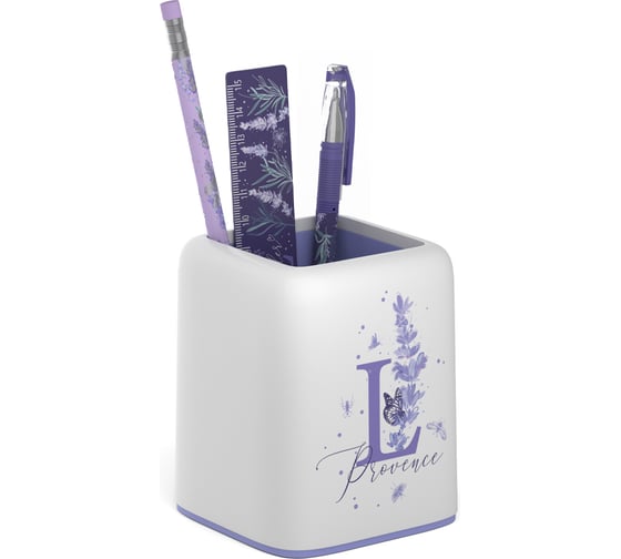 Набор настольный пластиковый ErichKrause Forte, Lavender, белый с фиолетовой вставкой 57989