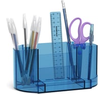 Набор настольный пластиковый ErichKrause Victoria, Glitter, голубой 55665