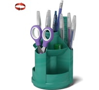 Набор настольный вращающийся пластиковый ErichKrause Mini Desk, Ice Metallic, бирюзовый 55628