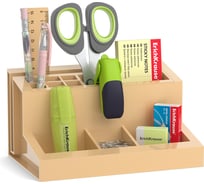 Набор настольный пластиковый ErichKrause Leader, Powder, бежевый 55672