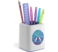 Набор настольный пластиковый ErichKrause Forte, Meditation, белый с фиолетовой вставкой 57984