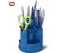 Набор настольный вращающийся пластиковый ErichKrause Mini Desk, Ice Metallic, синий 55627