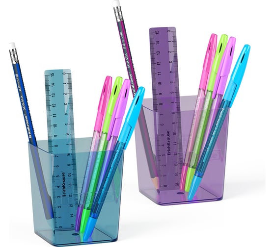 Набор настольный пластиковый ErichKrause Base, Standard, ассорти из 2 цветов 55700 1