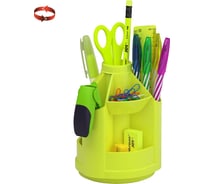 Набор настольный вращающийся пластиковый ErichKrause Mini Desk, Neon Solid, желтый 53230