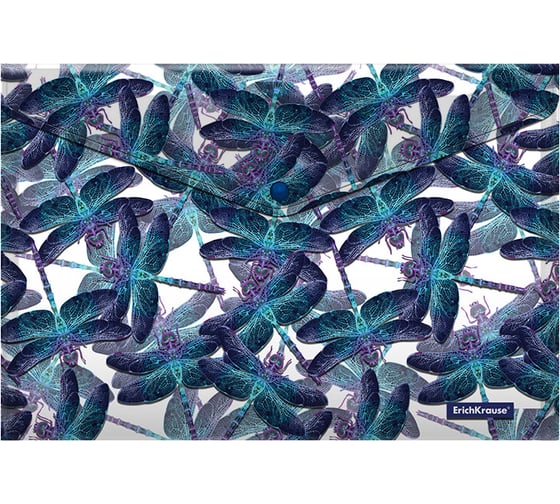 Папка-конверт на кнопке пластиковая ErichKrause Neon Dragonflies, A4, 12 шт 55324 1