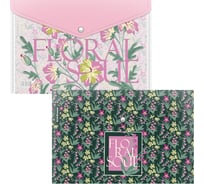 Папка-конверт на кнопке пластиковая ErichKrause Floral Soul, A4, ассорти, 12 шт 63513
