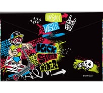 Папка-конверт ErichKrause на кнопке пластиковая Скутер-мастер, A4 55182