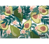 Папка-конверт ErichKrause на кнопке пластиковая Авокадовый закат, A4 55323