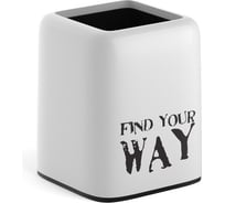 Настольная пластиковая подставка ErichKrause Forte, Your Way, белый с черным 58018
