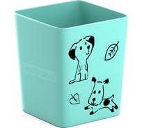 Настольная пластиковая подставка ErichKrause Base, Little Dogs, мятный 58001