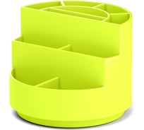Вращающаяся настольная пластиковая подставка ErichKrause Mini Burger, Neon Solid, желтая 55770