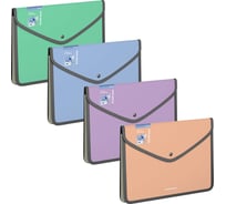 Папка-конверт ErichKrause на кнопке пластиковая текстура Песок Цветущая нежность, обшитая, с текстильной вставкой, A5+, непрозрачный, ассорти 61164