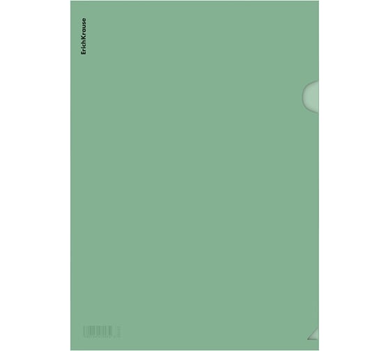 Папка-уголок пластиковая ErichKrause Glossy Classic, A4, полупрозрачный, зеленый, 12 шт 50154 1