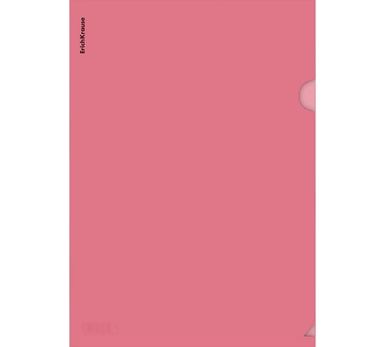 Папка-уголок пластиковая ErichKrause Glossy Classic, A4, полупрозрачный, красный, 12 шт 50152 1