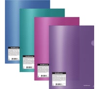 Папка-уголок ErichKrause пластиковая текстура Алмаз Сияние, A4, полупрозрачный, ассорти 55133