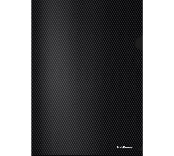 Папка-уголок пластиковая ErichKrause Diamond Total Black, A4, непрозрачный, черный, 12 шт 55194 1