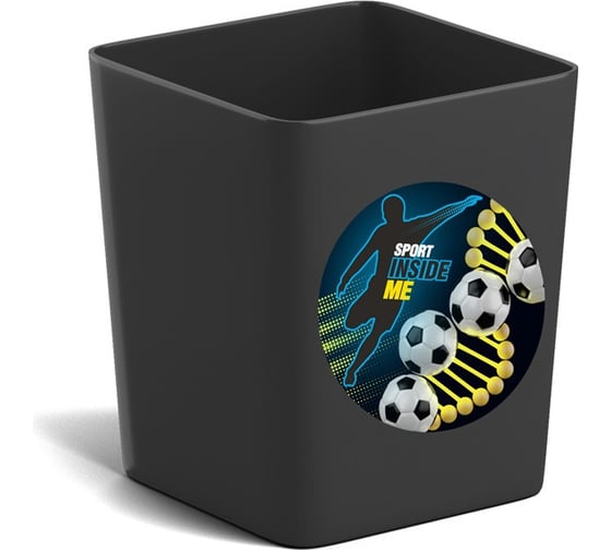 Настольная пластиковая подставка ErichKrause Base, Sport DNA, черный 61609 1