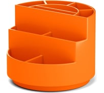 Вращающаяся настольная пластиковая подставка ErichKrause Mini Burger, Neon Solid, оранжевая 55771