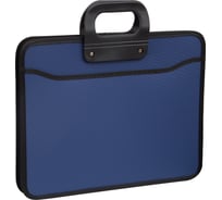 Папка-портфель OfficeSpace 3 отделения А4+, 390х315х120 мм, на молнии, синий 269208