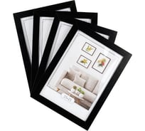 Набор рамок OfficeSpace МДФ 15х21 см, 4 шт, черный РМДФ_34403