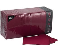Трехслойная бумажная салфетка PAPSTAR бордовая 33х33 см 250 шт в упаковке 1/4 PS-12494