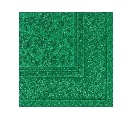 Трехслойная бумажная салфетка PAPSTAR ROYAL COLLECTION зеленая 40х40 см 20 шт в упаковке 1/8 PS-17050