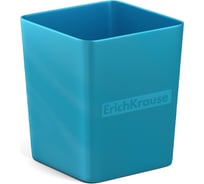 Настольная пластиковая подставка ErichKrause Base, Ice Metallic, голубая 55812
