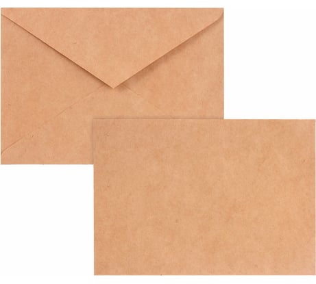 Конверты BRAUBERG С6 (114x162 мм) КРАФТ, клей, 90 г/м2, 50 шт, треугольный клапан 112363