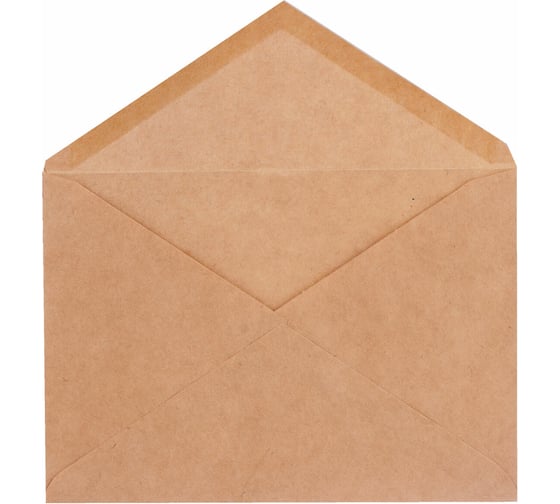 Конверты BRAUBERG С6 (114x162 мм) КРАФТ, клей, 90 г/м2, 50 шт, треугольный клапан 112363
