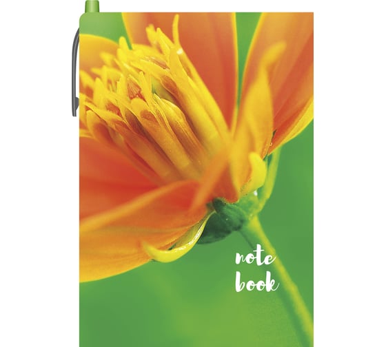 Блокнот-органайзер Lamark Flower 105х150 мм, ручка, клетка, пластиковые закладки неон NB0103